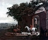 Jacques-laurent Agasse Canvas Paintings - Departure to the Hunt